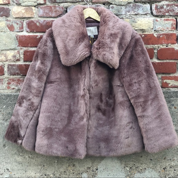 A New Day Mauve Faux Fur Jacket 